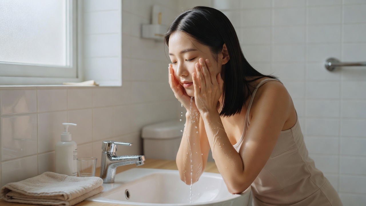 아침저녁 부드러운 세안으로 피부 장벽 보호하기